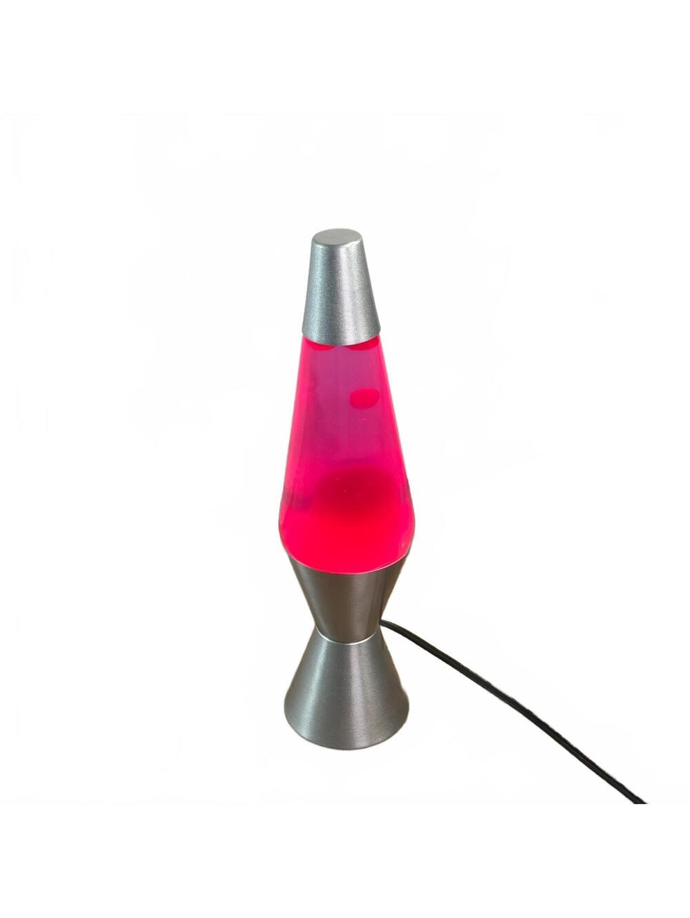 Lava Lamp Motion Glitter Silver Base Pink Magenta Liquid 14.5" Working